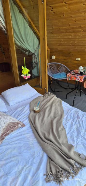 Postel nebo postele na pokoji v ubytování Cottage lima