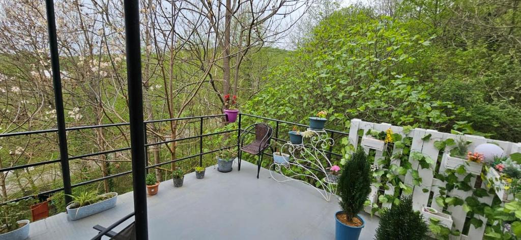 Balkón nebo terasa v ubytování Cottage lima