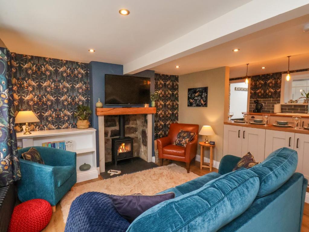 Η κουζίνα ή μικρή κουζίνα στο Seascape Cottage