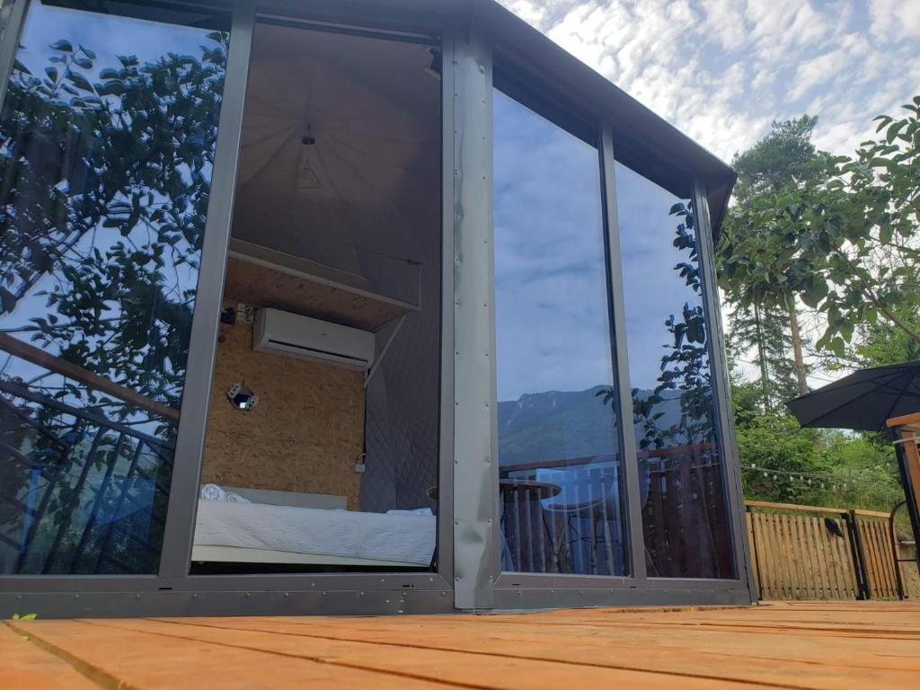 Balkón nebo terasa v ubytování Ajara Glamping Kokotauri