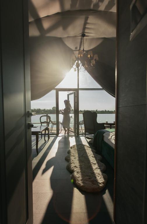 Postel nebo postele na pokoji v ubytování Moncastro Glamping