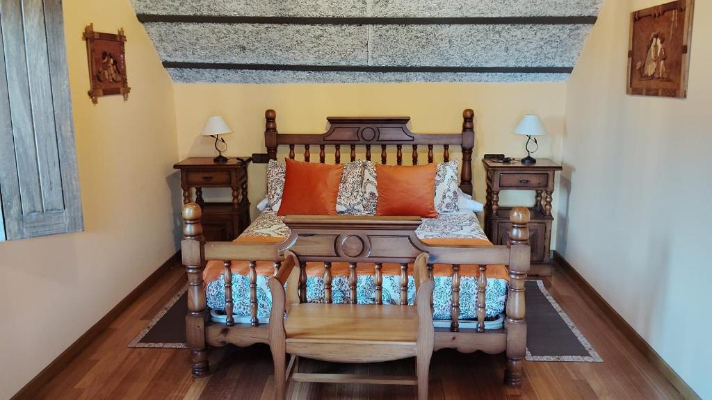 Posteľ alebo postele v izbe v ubytovaní Casa Vieito