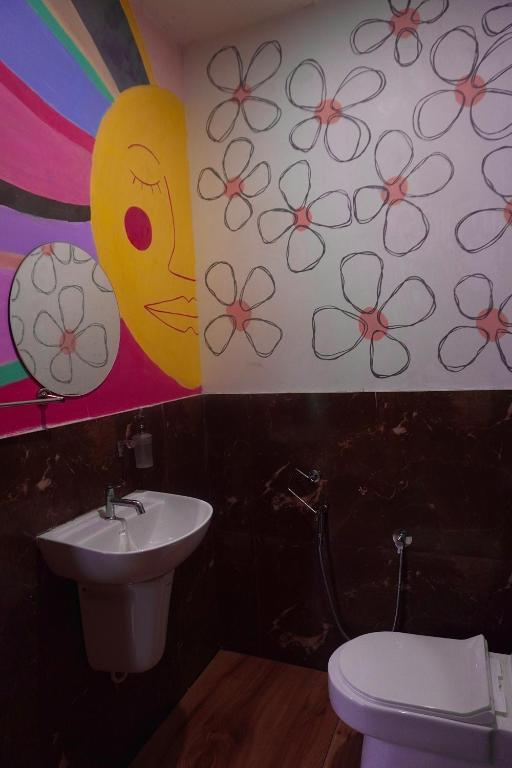 Koupelna v ubytování Vrindavan homestay