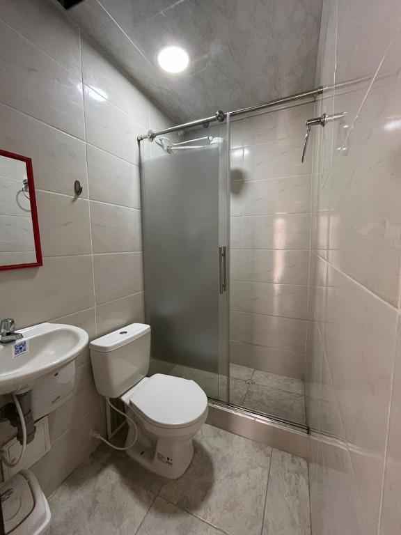 Koupelna v ubytování HOTEL BS