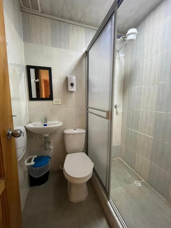 Koupelna v ubytování HOTEL BS