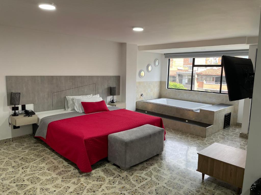 Postel nebo postele na pokoji v ubytování Hotel Ofix