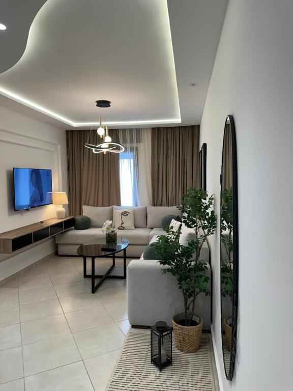 Posezení v ubytování Appartement playa del mar amirat only family
