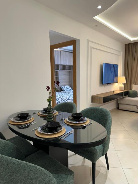 TV a/nebo společenská místnost v ubytování Appartement playa del mar amirat only family