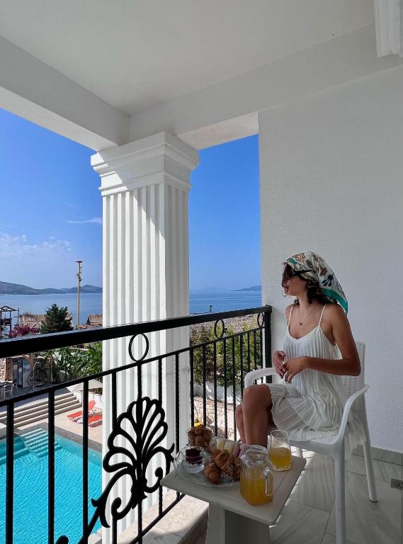 Hotel Vila Kalcuni Sarande - 豪华双人间与海景