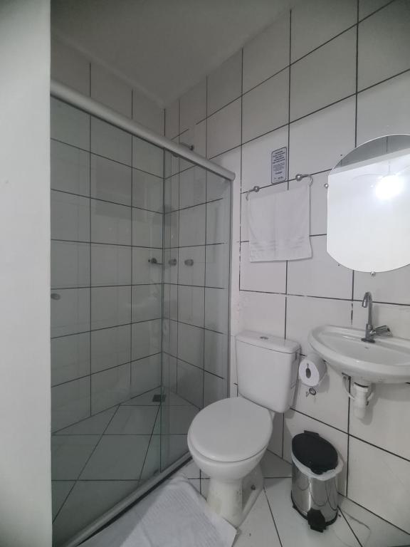 Koupelna v ubytování Hotel Aconchegante