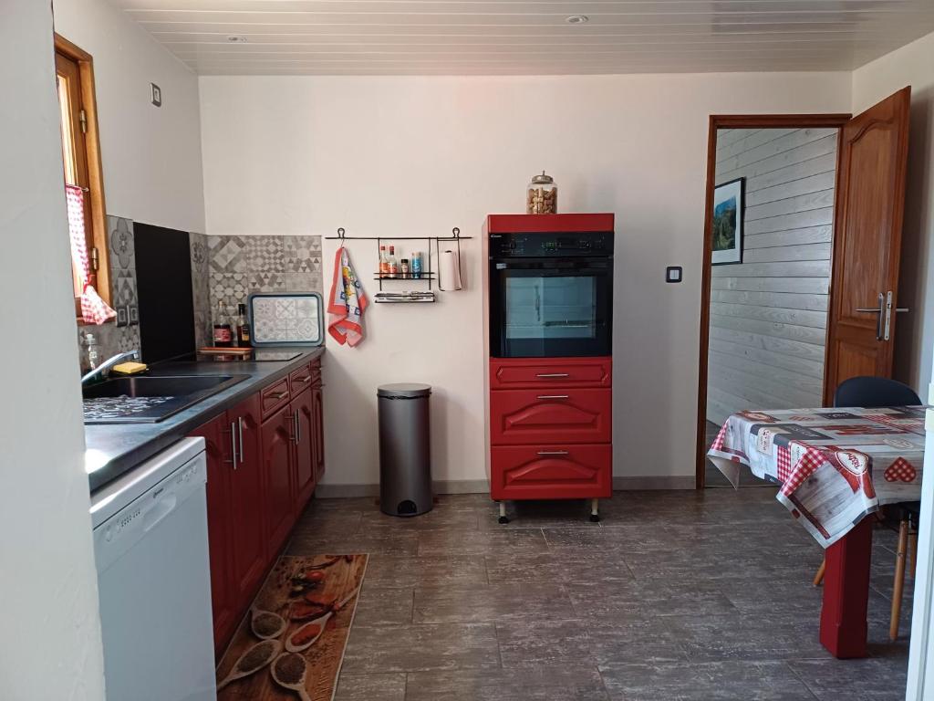 Kuchyň nebo kuchyňský kout v ubytování ti boukan trankil