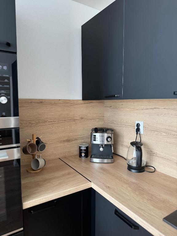 Kuchyň nebo kuchyňský kout v ubytování Modern Central Apartment