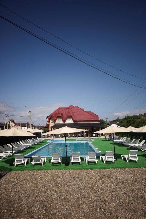 Bazén v ubytování Aqua Hotel nebo v jeho okolí