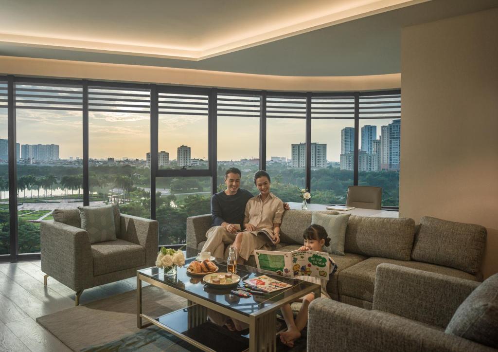 Posezení v ubytování Fraser Residence Hanoi