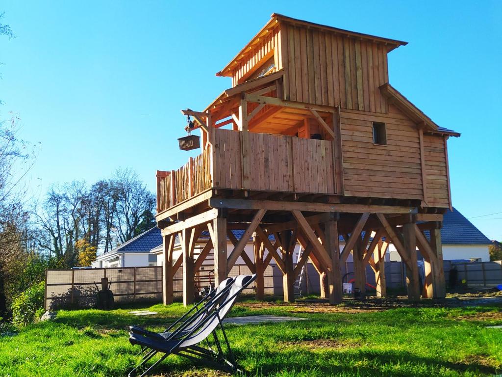 Vonkajšia záhrada v ubytovaní La cabane au bain perché