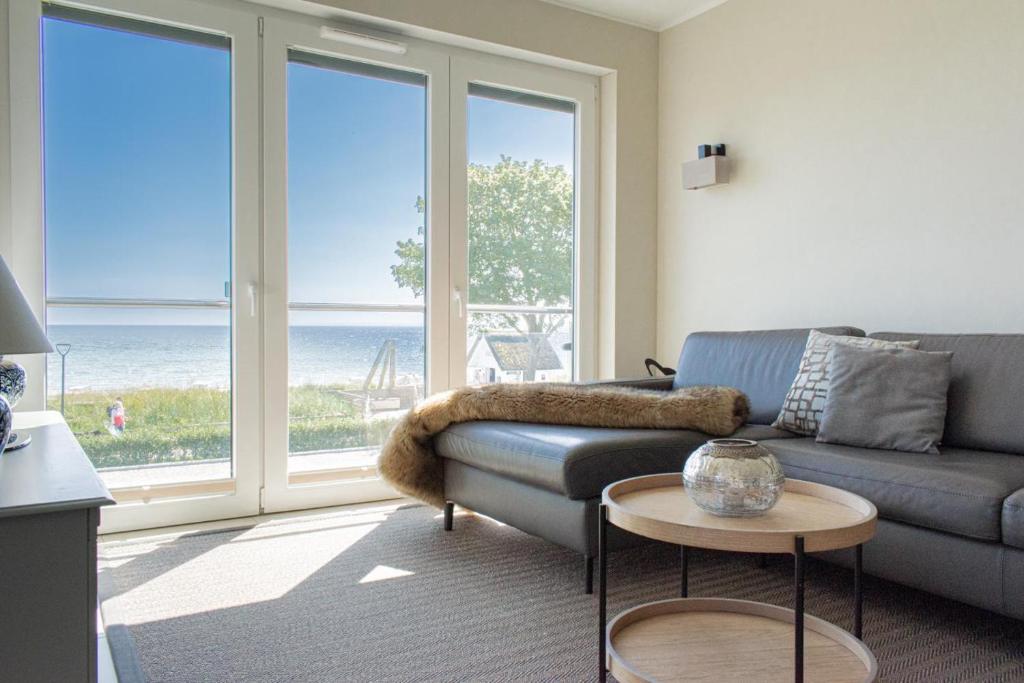 Posezení v ubytování Ferienwohnung Beach 66 in Haffkrug