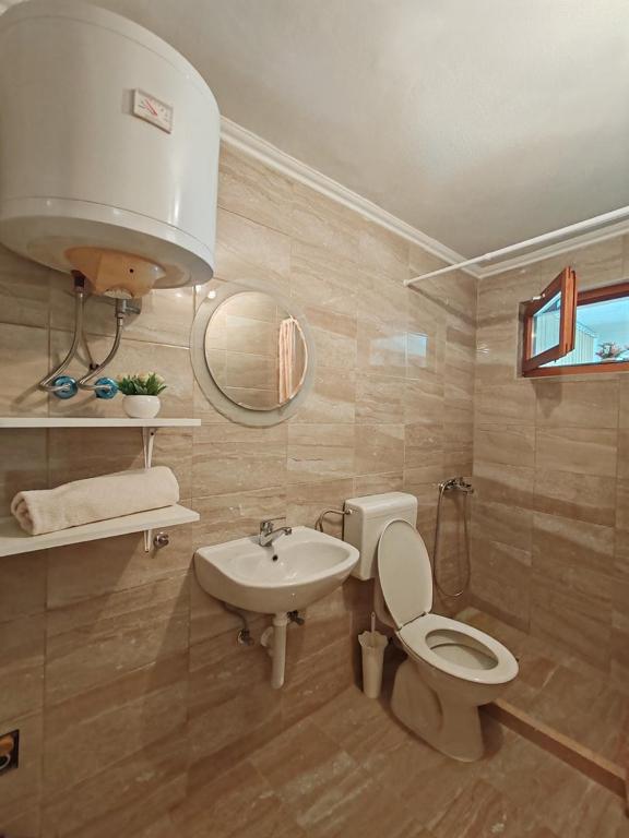 Koupelna v ubytování Apartments Lucerna