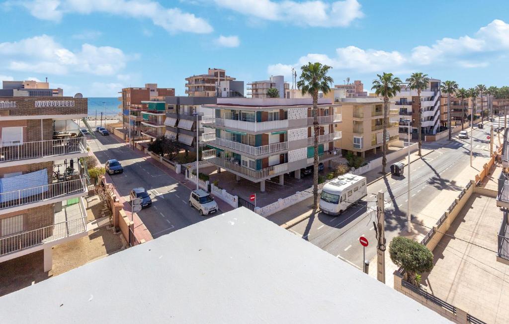an overhead view of a city with buildings and a street at 3 Bedroom Nice Apartment In Santa Pola in Santa Pola
