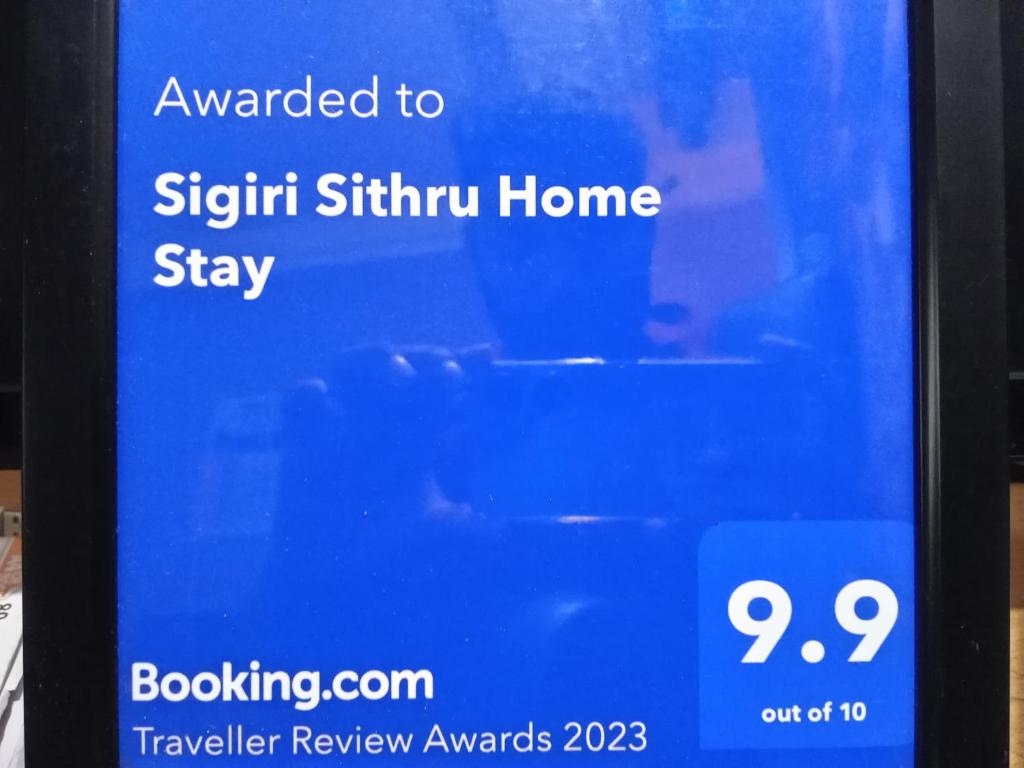 Certifikát, hodnocení, plakát nebo jiný dokument vystavený v ubytování Sigiri Sithru Home Stay