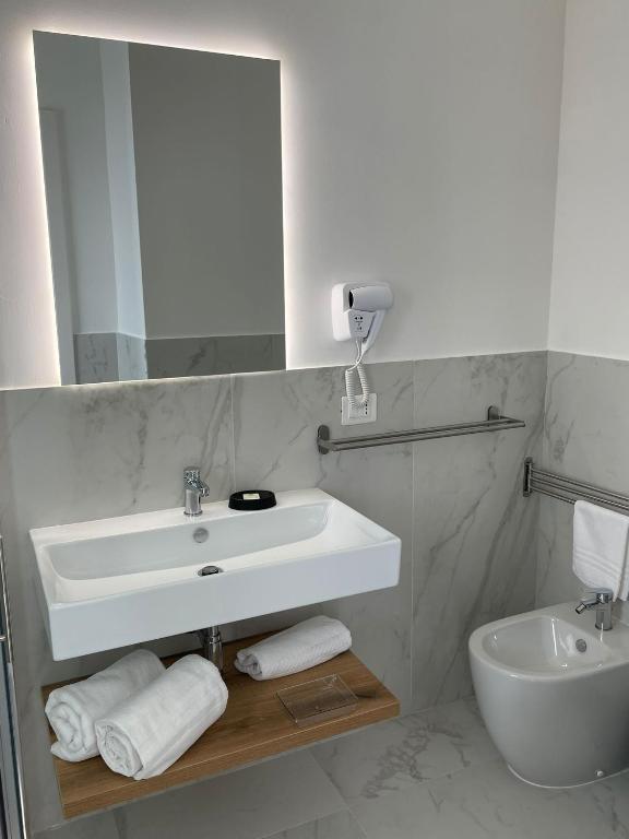 Koupelna v ubytování Hotel Diadema