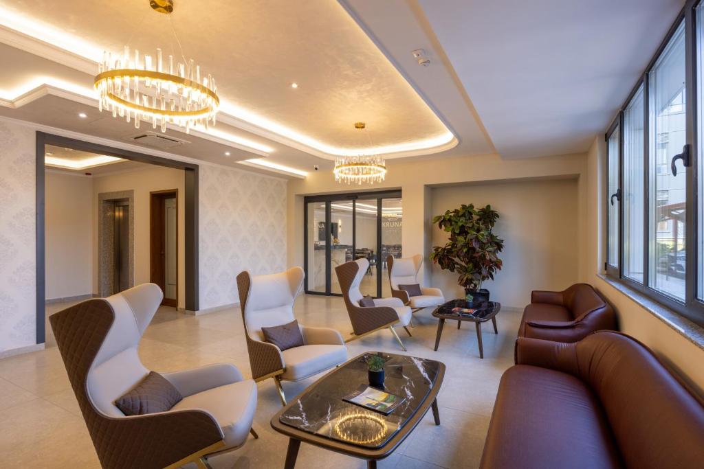 Prostor za sedenje u objektu Nobel West Hotel