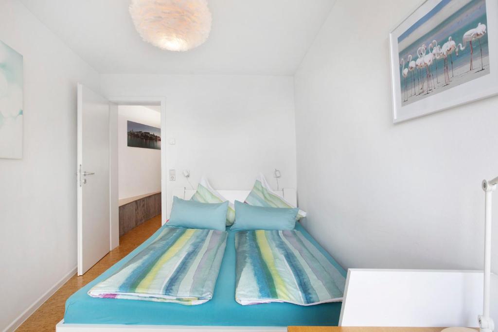 Postel nebo postele na pokoji v ubytování Ferienhaus Schwalbennest