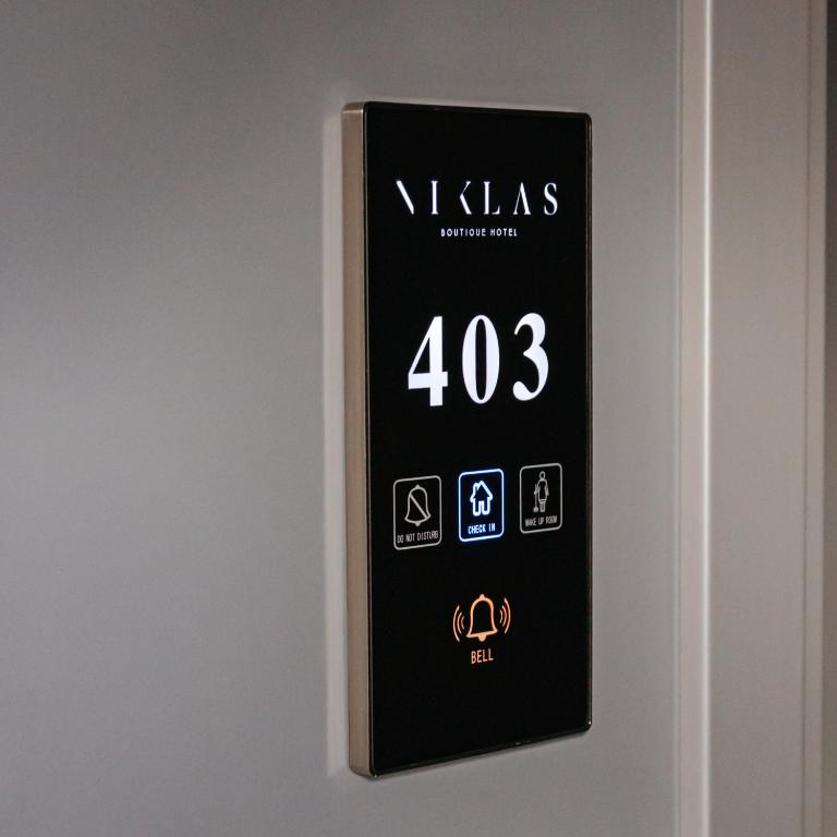Certifikát, hodnocení, plakát nebo jiný dokument vystavený v ubytování Niklas Boutique Hotel