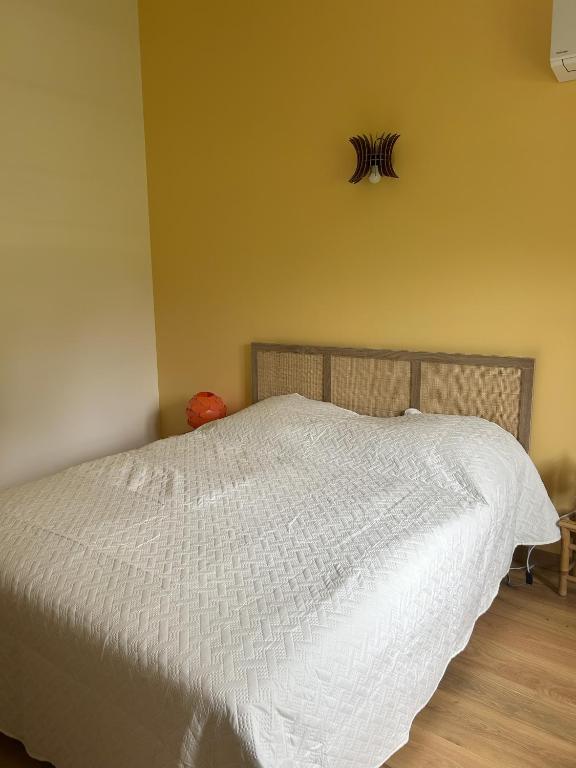 Postel nebo postele na pokoji v ubytování Gîte Valla