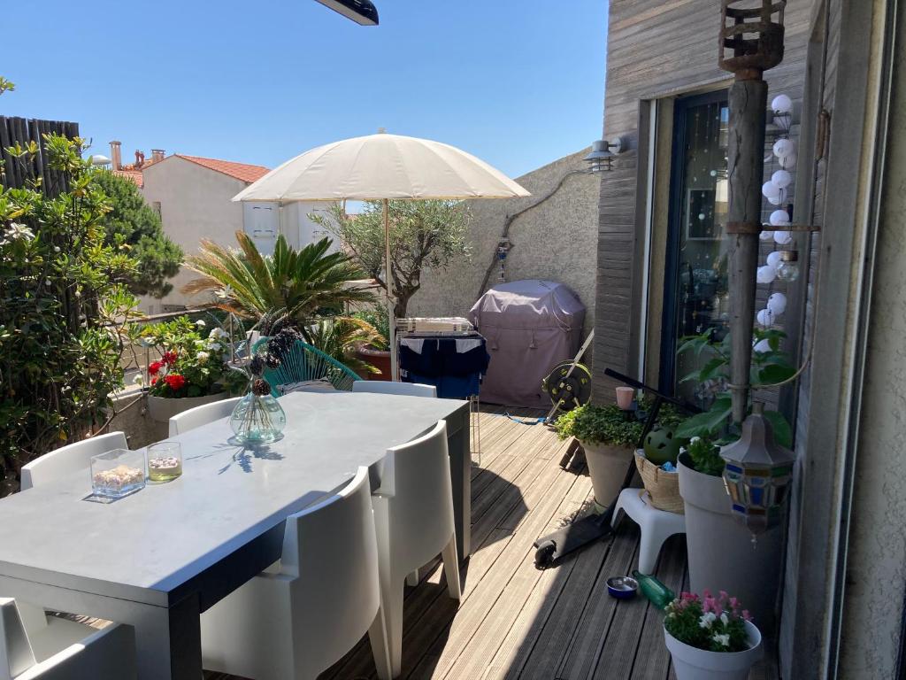 Balkón nebo terasa v ubytování Duplex 105 m2 vue mer, terrasse 30m2