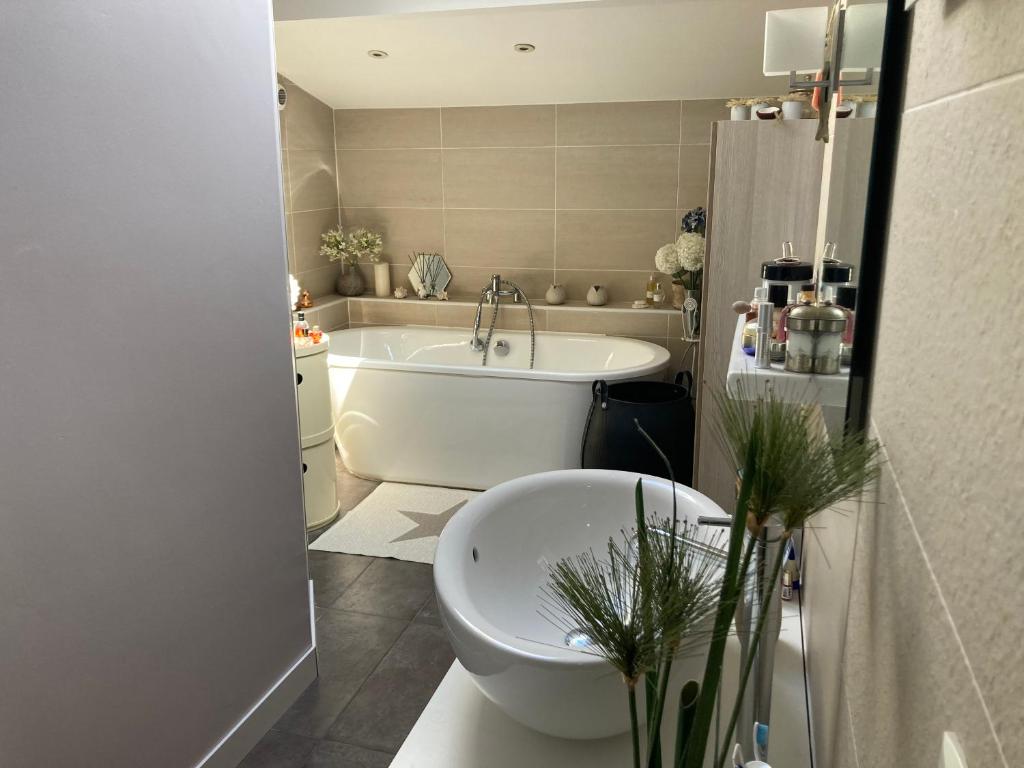 Koupelna v ubytování Duplex 105 m2 vue mer, terrasse 30m2