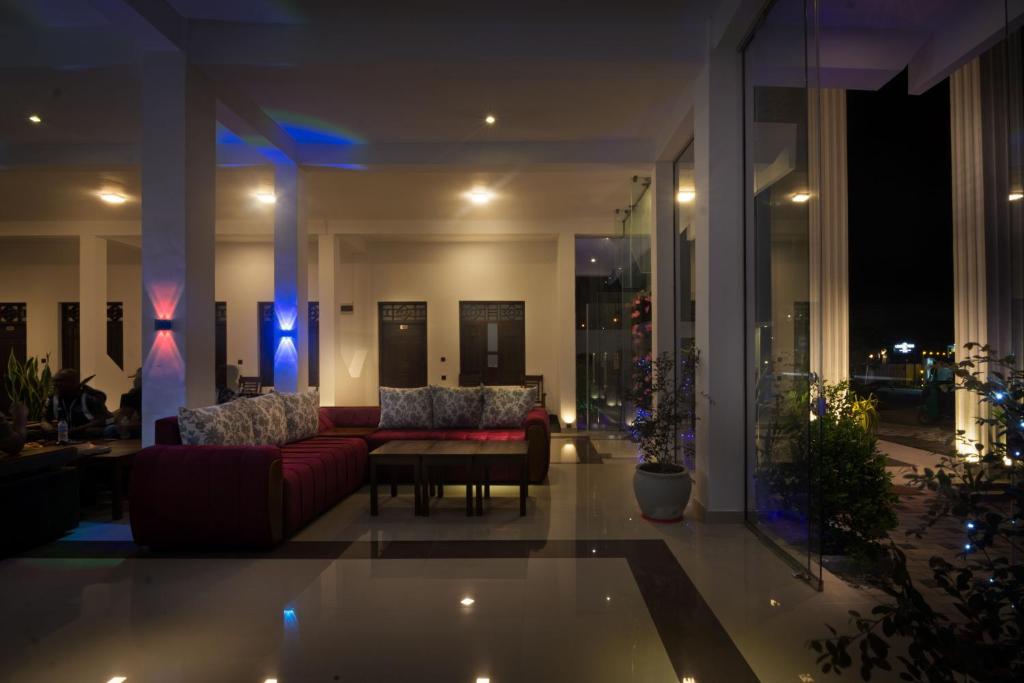 Posezení v ubytování Hotel Alaskabay Arugambay