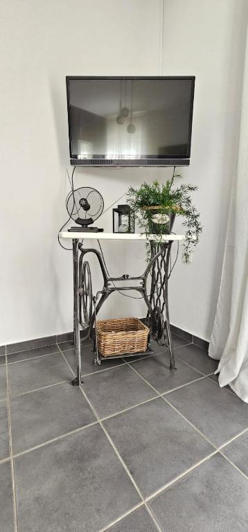 Televízia a/alebo spoločenská miestnosť v ubytovaní LUKA APARTMENT