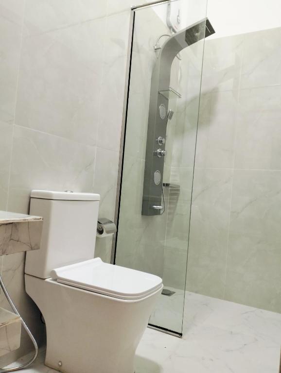 Koupelna v ubytování Hotel Alaskabay Arugambay