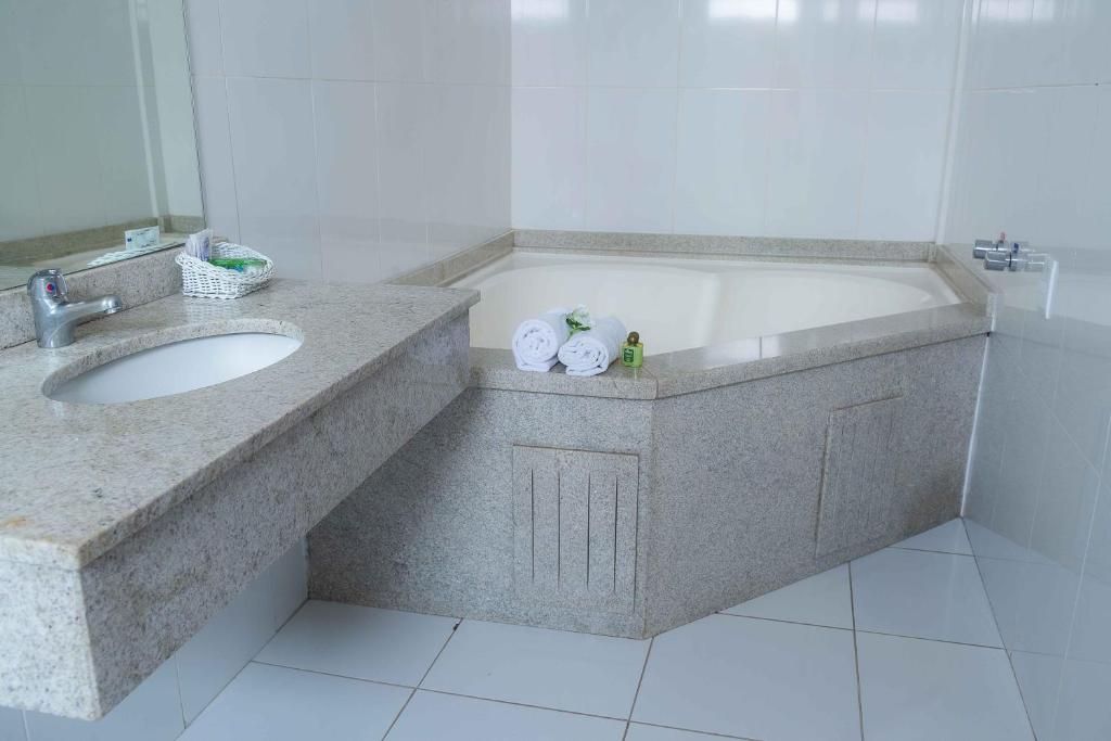 Koupelna v ubytování Pietro Angelo Hotel