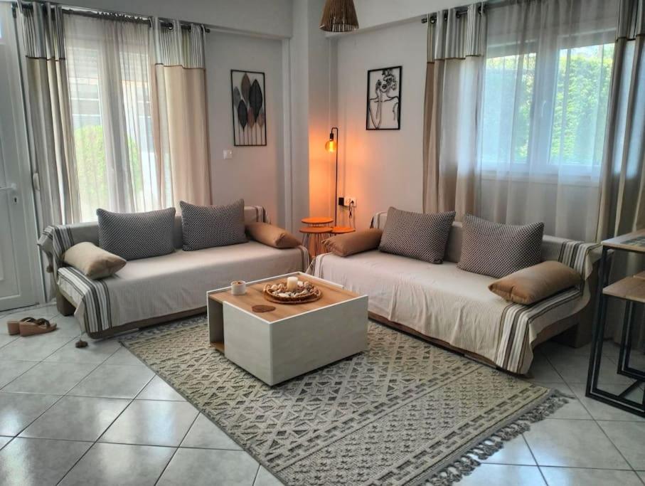 Posezení v ubytování Savvas Luxury Apartment