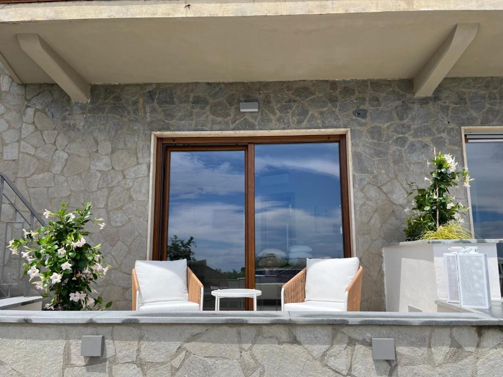 Balkón nebo terasa v ubytování IL MARE BLU