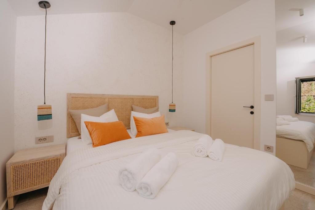 Postel nebo postele na pokoji v ubytování Lukas apartment
