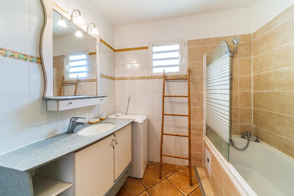 Koupelna v ubytování La Villa Papyrus