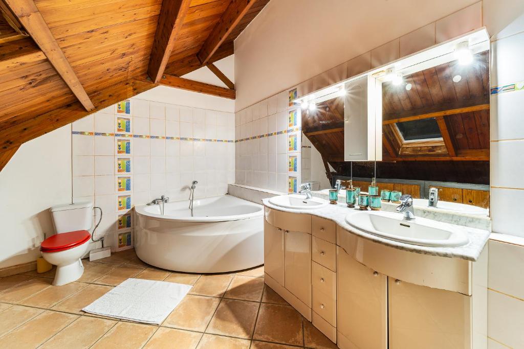 Koupelna v ubytování La Villa Papyrus