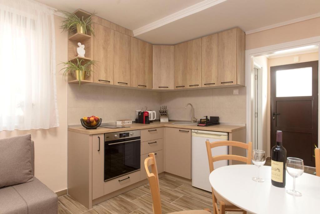 Kuchyň nebo kuchyňský kout v ubytování Apartment Olive Risan