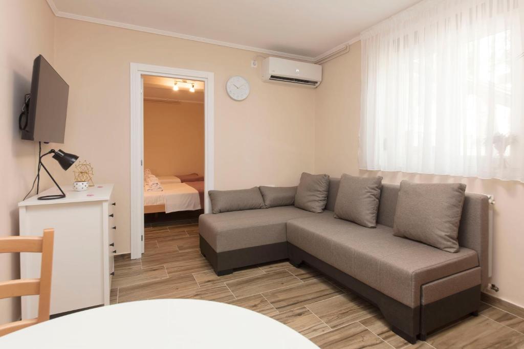 TV a/nebo společenská místnost v ubytování Apartment Olive Risan