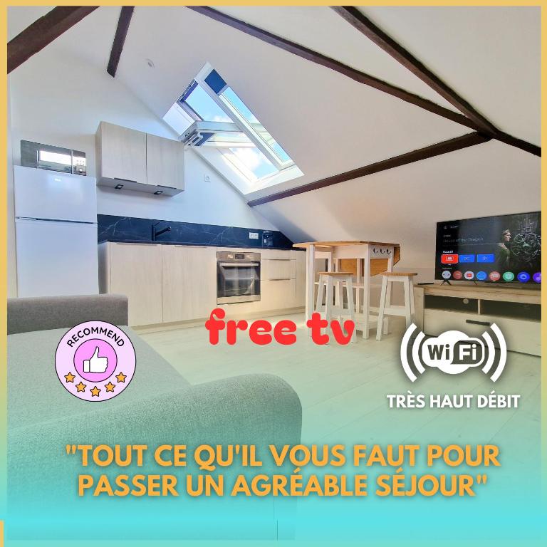 - une vue sur la cuisine d'une maison dans l'établissement le mignon, à Les Sables-dʼOlonne