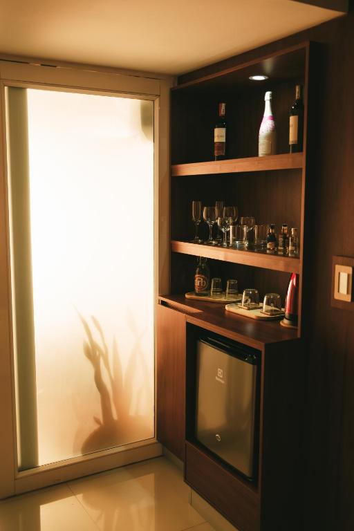 Kuchyň nebo kuchyňský kout v ubytování drb Suites