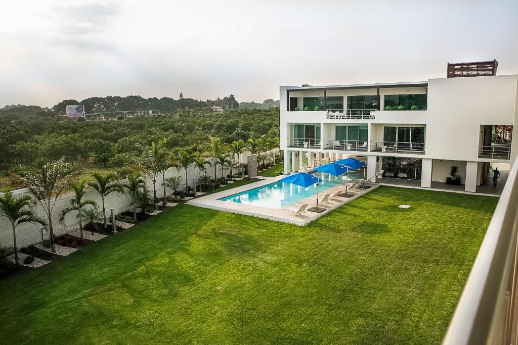 Bazén v ubytování Hotel Aqua Spa & Resort nebo v jeho okolí
