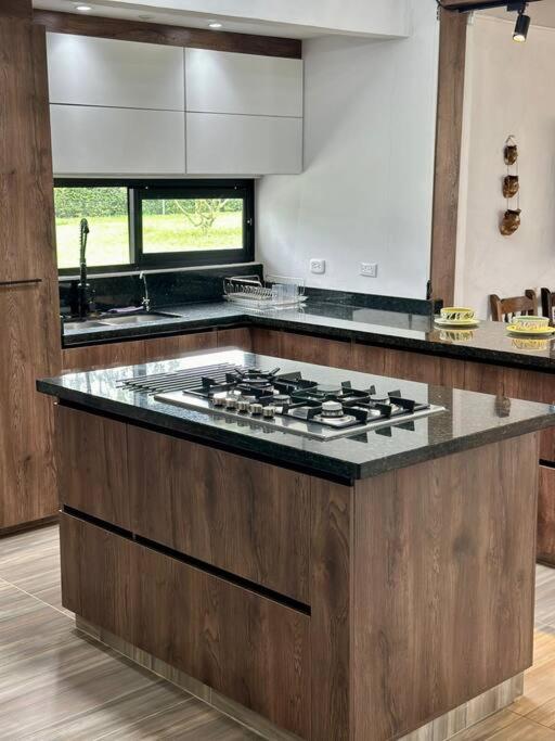 Kuchyň nebo kuchyňský kout v ubytování Villa privada Eje Cafetero