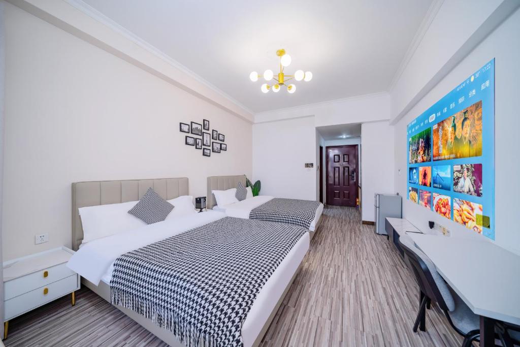 Guangzhou Lijing Aparthotel Pazhou Exhibition Center - Next to Exit D of Wanshengwei MTR Station - Salle Jumelle Standard