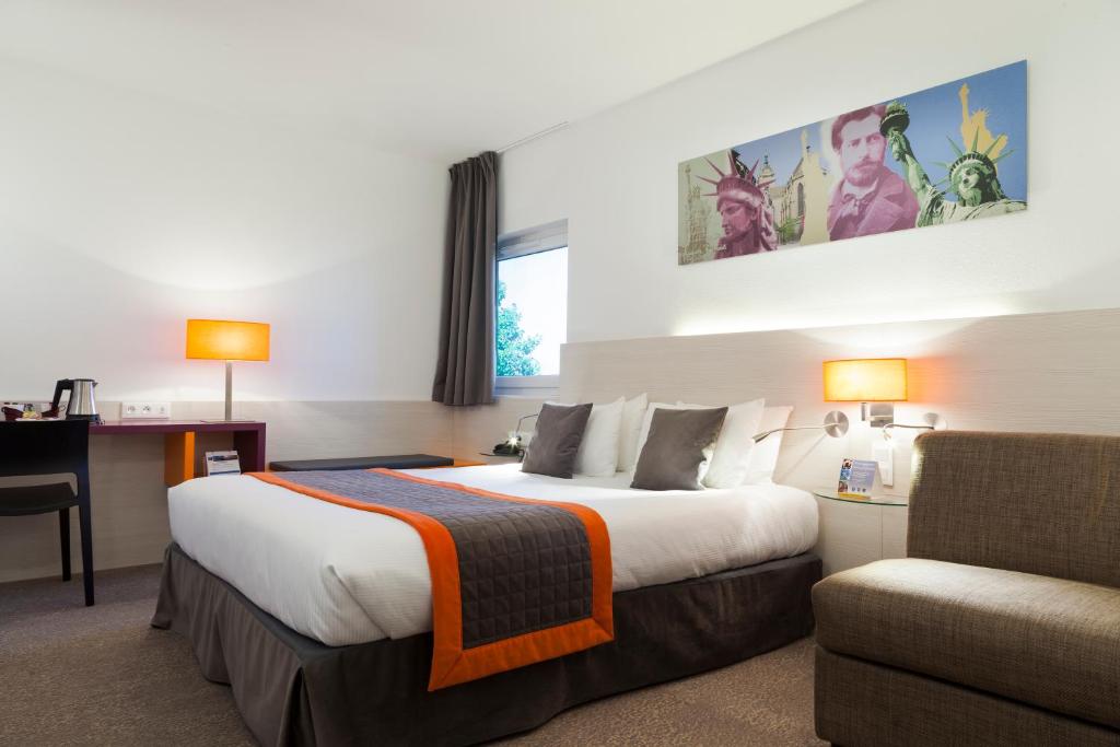 Best Western Colmar Expo - 三人间（双人床和单人沙发）禁烟