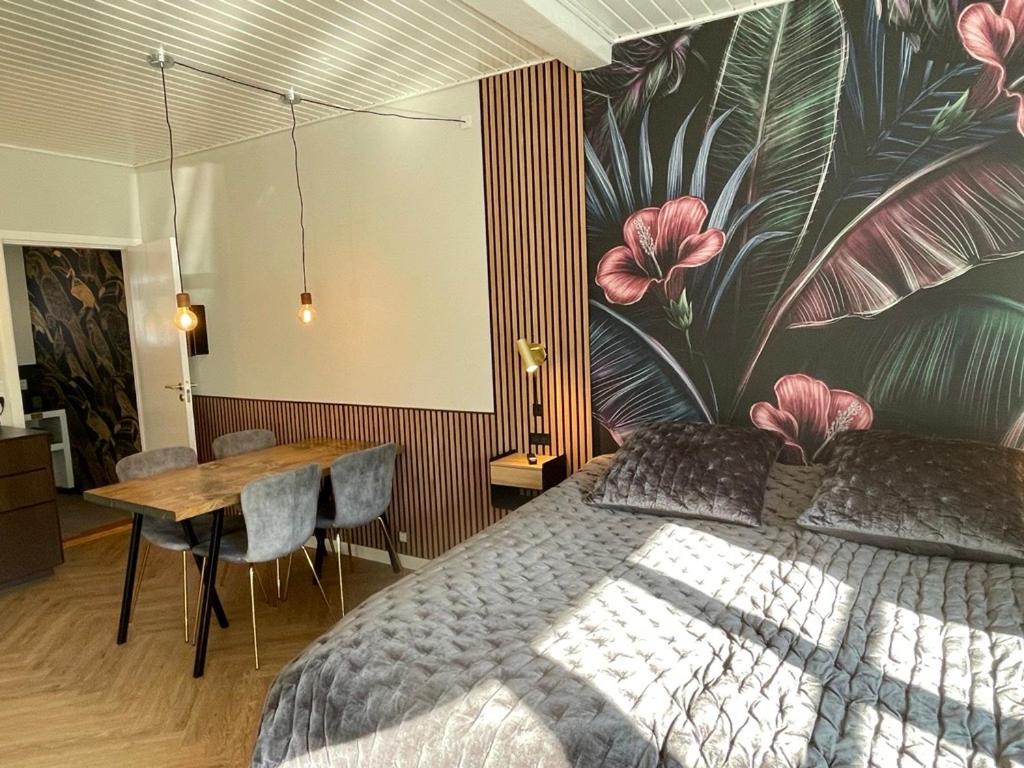 Postel nebo postele na pokoji v ubytování Jonstrupvejens Apartments Lejl D