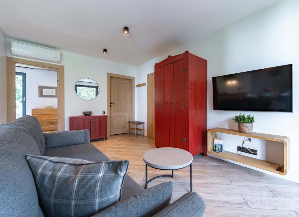 TV a/nebo společenská místnost v ubytování Apartamenty Kalinowa z sauną i bawialnią - Dream Apart