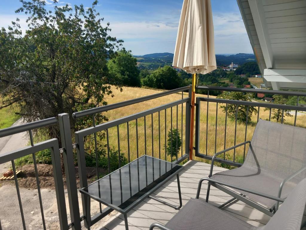 Balkón nebo terasa v ubytování Haus Panorama